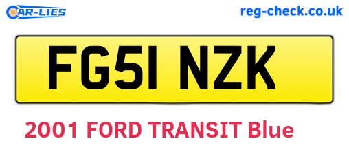 FG51NZK are the vehicle registration plates.