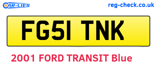 FG51TNK are the vehicle registration plates.
