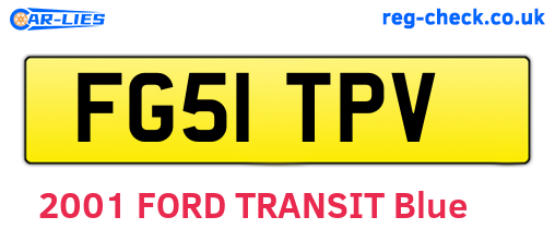 FG51TPV are the vehicle registration plates.