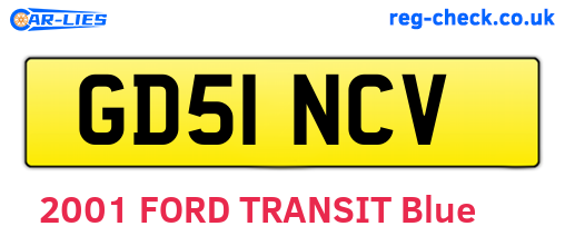 GD51NCV are the vehicle registration plates.