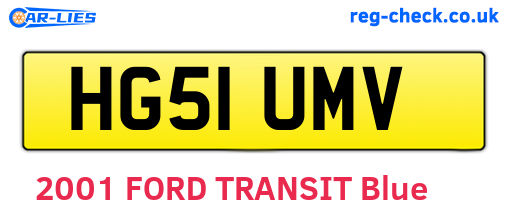 HG51UMV are the vehicle registration plates.