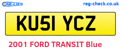 KU51YCZ are the vehicle registration plates.