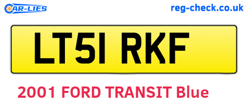 LT51RKF are the vehicle registration plates.