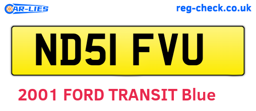 ND51FVU are the vehicle registration plates.
