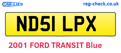 ND51LPX are the vehicle registration plates.