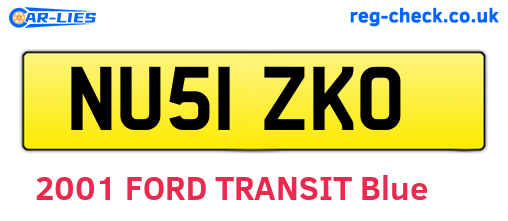 NU51ZKO are the vehicle registration plates.