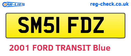SM51FDZ are the vehicle registration plates.