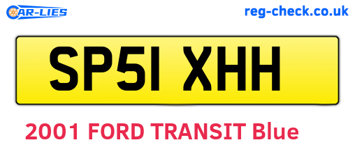 SP51XHH are the vehicle registration plates.