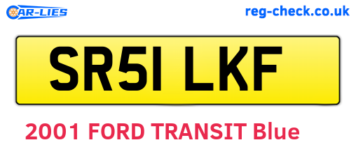 SR51LKF are the vehicle registration plates.