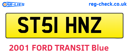 ST51HNZ are the vehicle registration plates.
