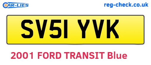 SV51YVK are the vehicle registration plates.