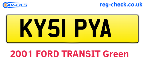 KY51PYA are the vehicle registration plates.