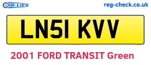 LN51KVV are the vehicle registration plates.