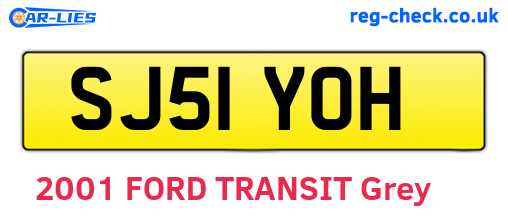 SJ51YOH are the vehicle registration plates.