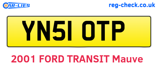YN51OTP are the vehicle registration plates.