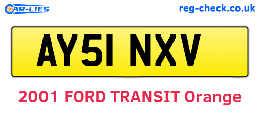 AY51NXV are the vehicle registration plates.