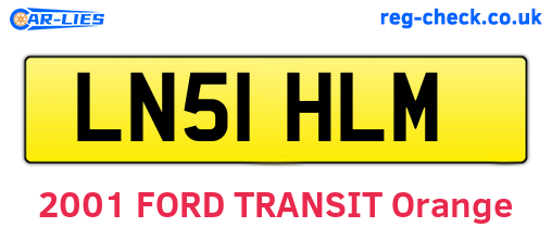 LN51HLM are the vehicle registration plates.