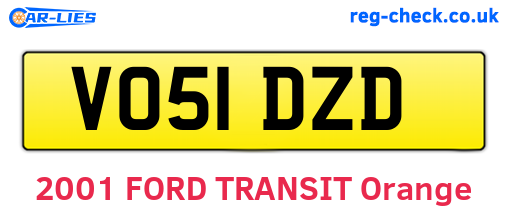 VO51DZD are the vehicle registration plates.