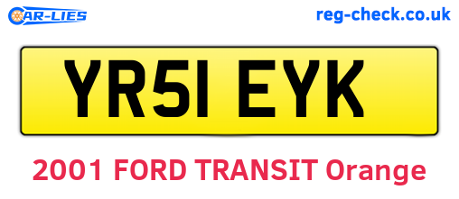 YR51EYK are the vehicle registration plates.