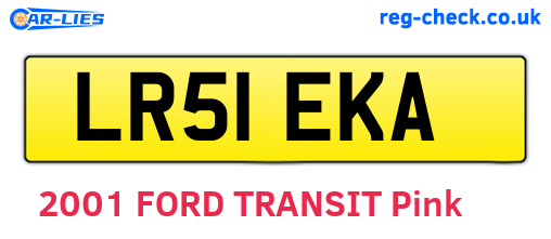 LR51EKA are the vehicle registration plates.