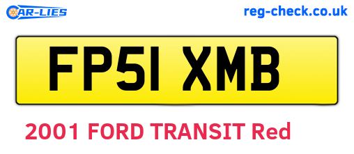 FP51XMB are the vehicle registration plates.