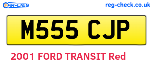 M555CJP are the vehicle registration plates.