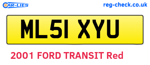 ML51XYU are the vehicle registration plates.