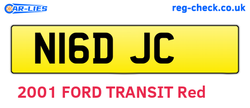 N16DJC are the vehicle registration plates.