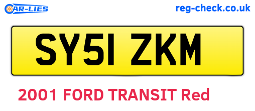 SY51ZKM are the vehicle registration plates.