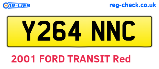 Y264NNC are the vehicle registration plates.