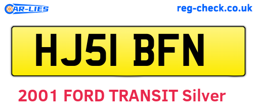 HJ51BFN are the vehicle registration plates.