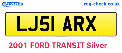 LJ51ARX are the vehicle registration plates.