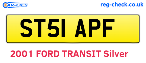 ST51APF are the vehicle registration plates.