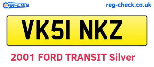 VK51NKZ are the vehicle registration plates.