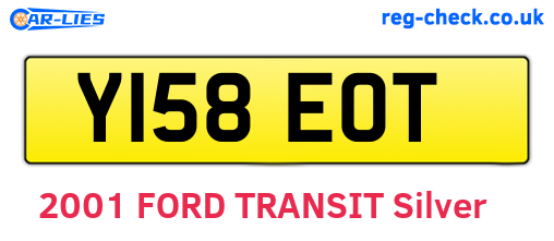 Y158EOT are the vehicle registration plates.