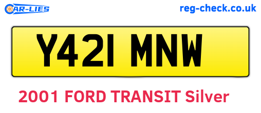 Y421MNW are the vehicle registration plates.