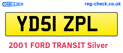 YD51ZPL are the vehicle registration plates.