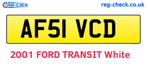 AF51VCD are the vehicle registration plates.