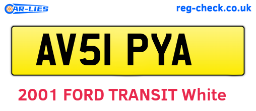 AV51PYA are the vehicle registration plates.