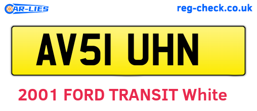 AV51UHN are the vehicle registration plates.