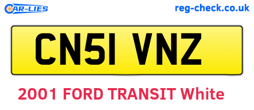 CN51VNZ are the vehicle registration plates.
