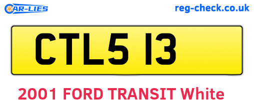 CTL513 are the vehicle registration plates.