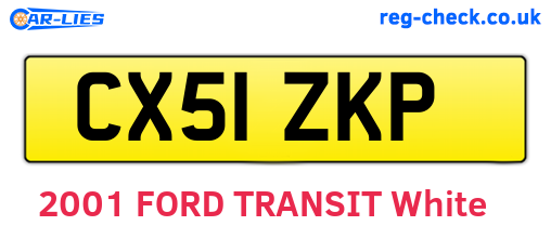 CX51ZKP are the vehicle registration plates.