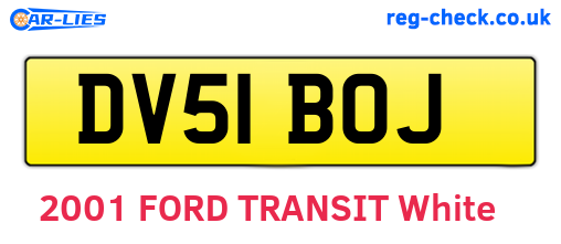 DV51BOJ are the vehicle registration plates.