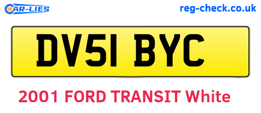 DV51BYC are the vehicle registration plates.
