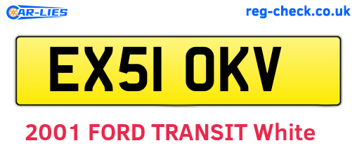 EX51OKV are the vehicle registration plates.