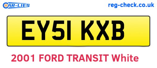 EY51KXB are the vehicle registration plates.
