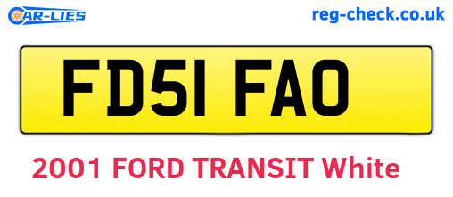 FD51FAO are the vehicle registration plates.