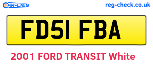 FD51FBA are the vehicle registration plates.