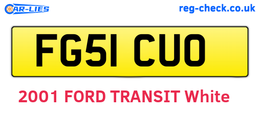 FG51CUO are the vehicle registration plates.